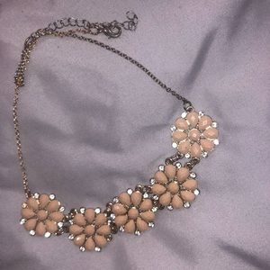Pink flower necklace
